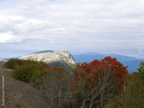 bellissimo panorama delle colline laziali del Monte Cervia in autunno photo