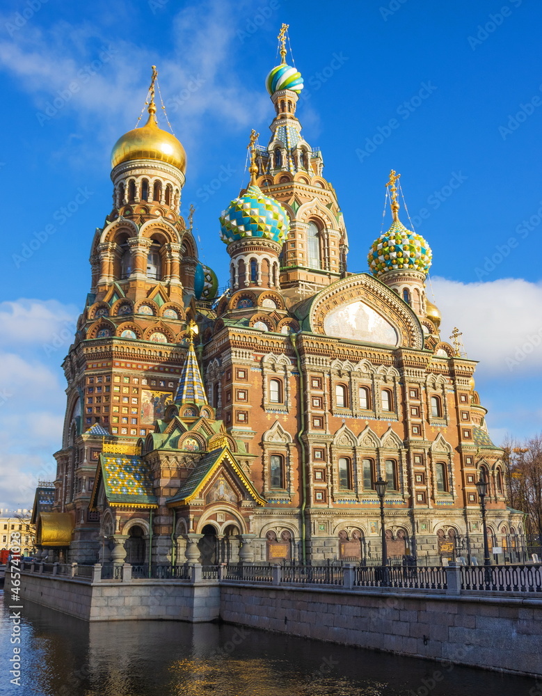 Orthodox ancient temple. Saint Petersburg. Russia.