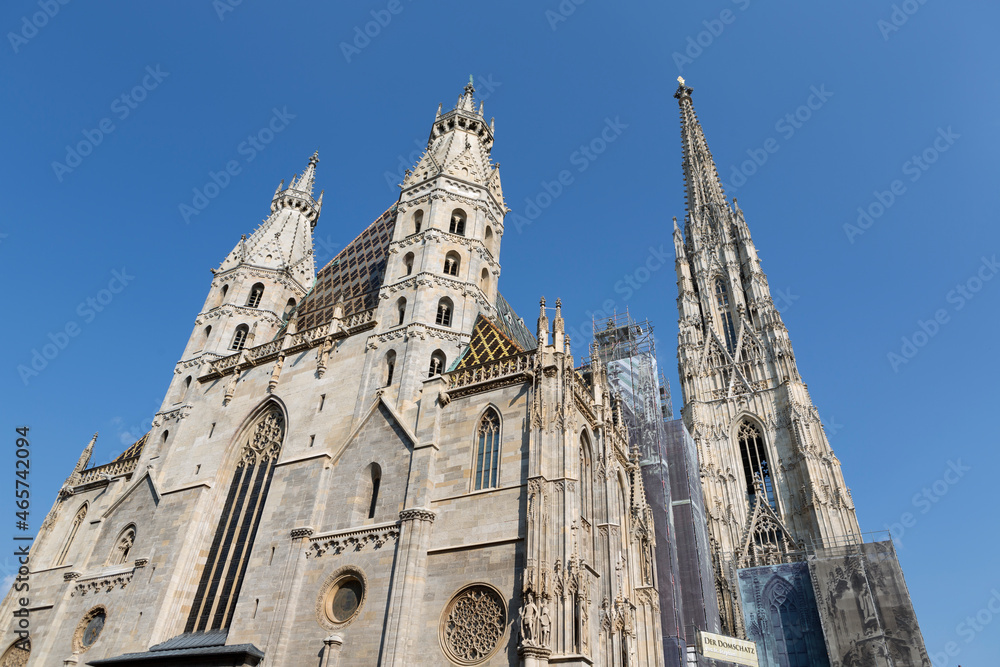 Austria Vienna St. Stephen's Cathedral on a sunny spring day 