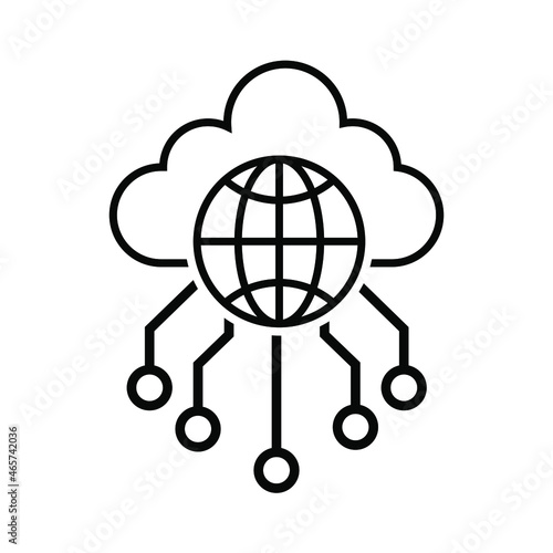 Internet vector icon. cloud service illustration sign. www symbol. World Wide Web logo.