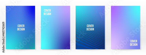 Minimal Poster. Pastel Soft. Blue Gradient Set.