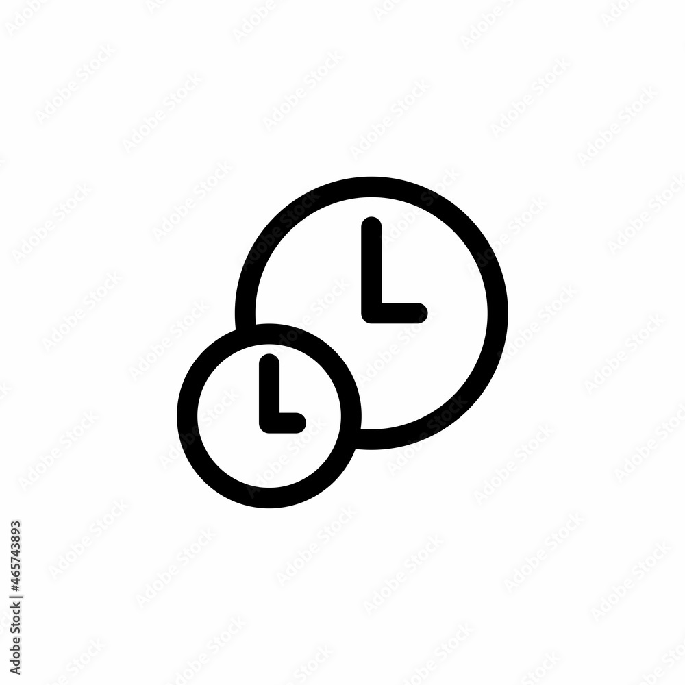 clock sign symbol. vector illustration on white background. clock sign symbol. vector illustration on white background.