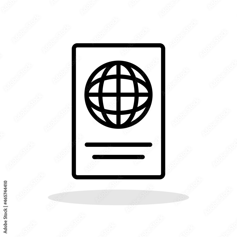 Passport icon in flat style. Travel symbol for your web site design, logo, app, UI Vector EPS 10. Passport icon in flat style. Travel symbol for your web site design, logo, app, UI Vector EPS 10.