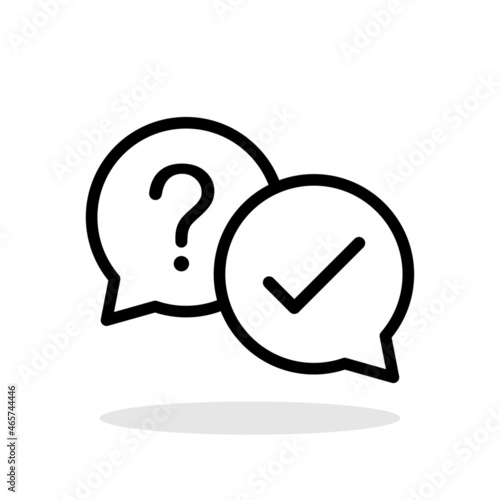 Question and Answers icon in trendy flat style. Speech bubble symbol for your web site design, logo, app, UI Vector EPS 10. 