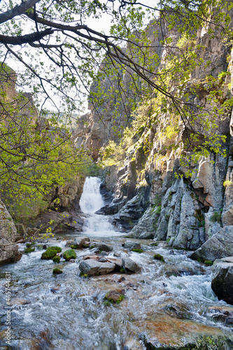 Cascada del Purgatorio en la Sierra de Guadarrama. Madrid. España. Europa photo