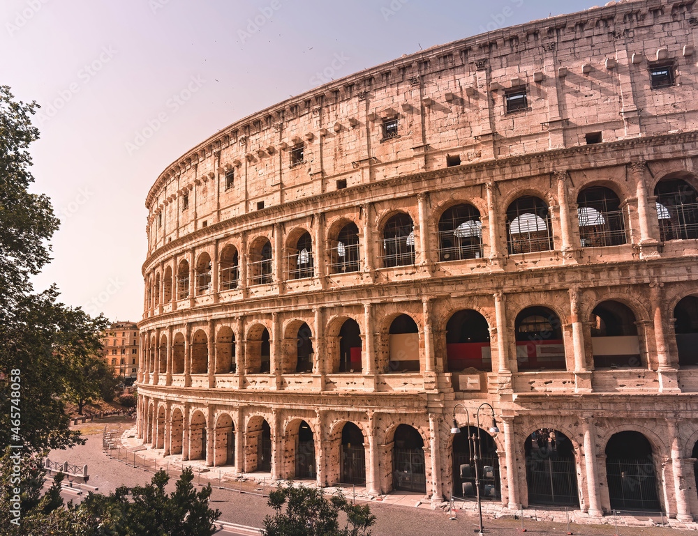 Rome Italy, view of the famous Colosseum amphitheater