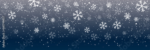 Snow falling. Snow. Efect falling snow. Realistic snow overlay background. Snowfall, snowflakes in different shapes and forms.