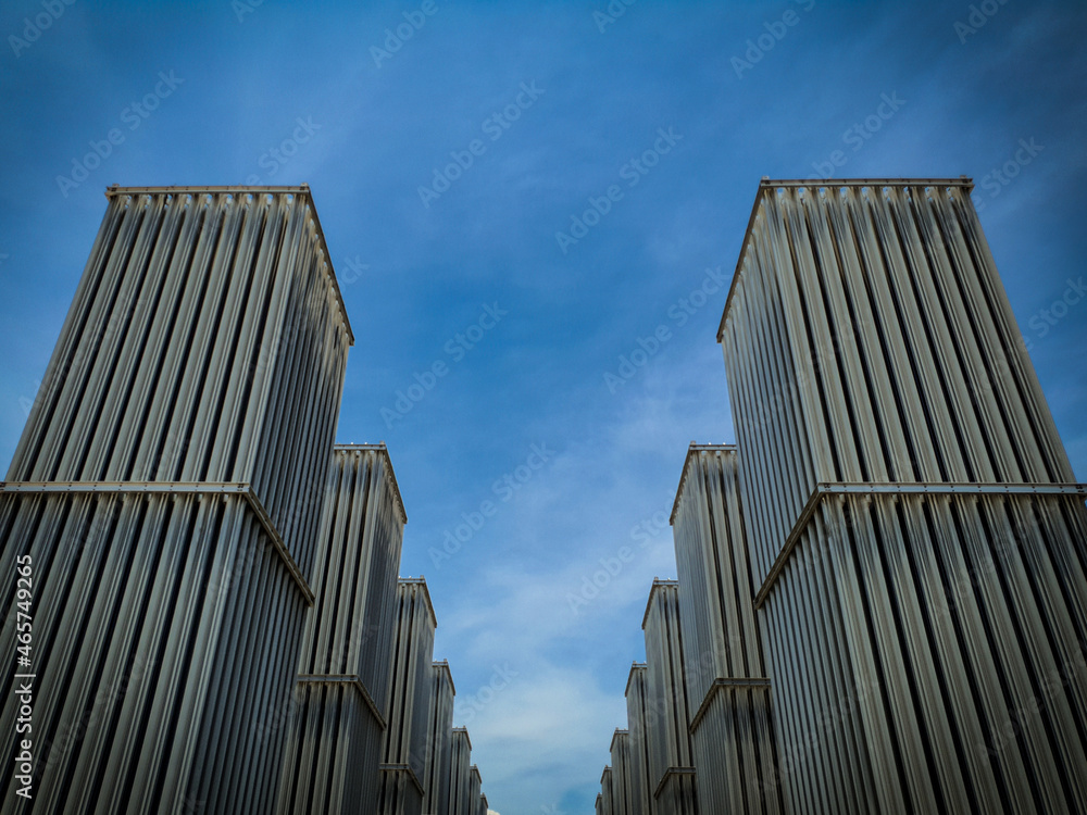 A view of Air ambient vaporizers Stock Photo | Adobe Stock