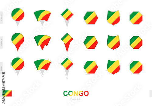 Collection of the Congo flag in different shapes and with three different effects. Free Download Collection of the Congo flag in different shapes and with three different effects. - GFXLoad