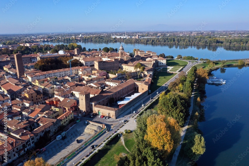 Fototapeta premium Aerial view of Mantova (Mantua), Italy