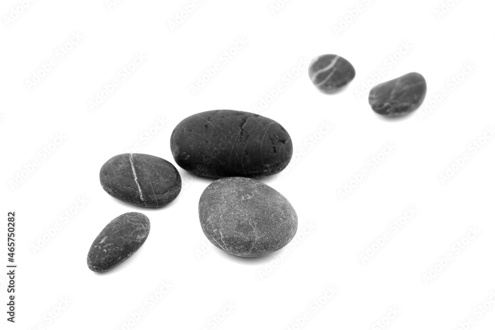 Smooth pebble stones isolated on white Smooth pebble stones isolated on white
