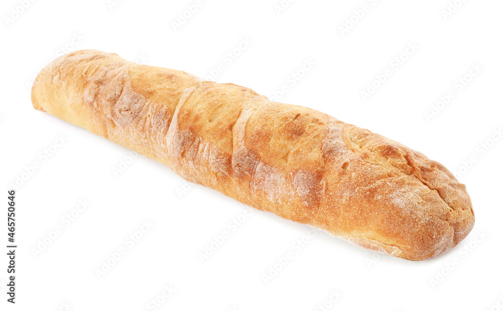 Tasty baguette isolated on white. Fresh bread Tasty baguette isolated on white. Fresh bread