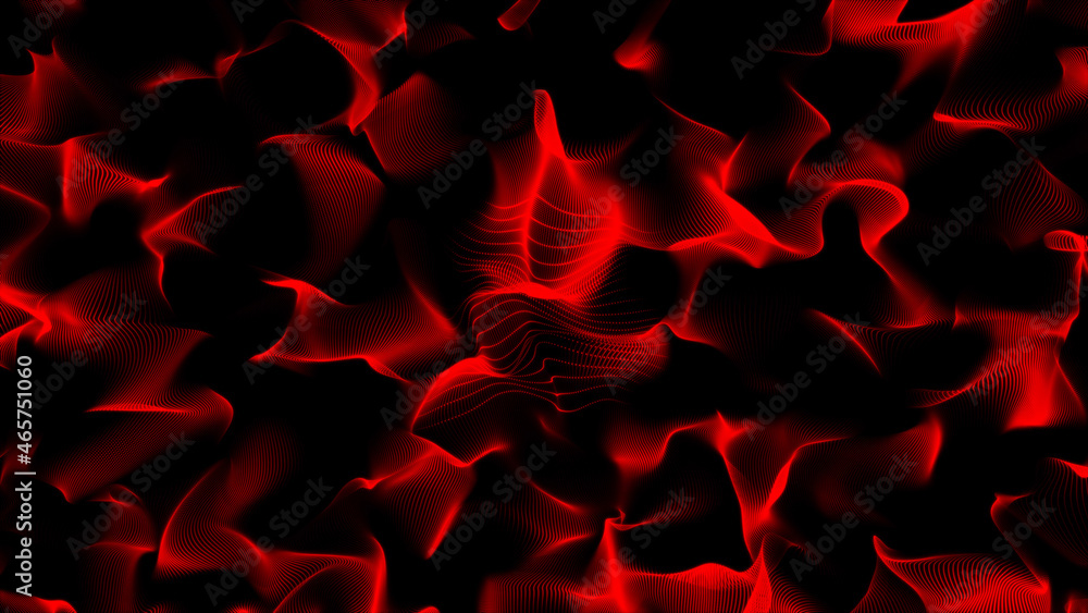 black with red abstract background. red texture from small particles.