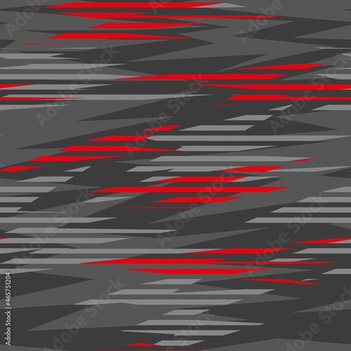Abstract geometric seamless pattern with polygonal shapes. Modern digital camouflage textured racing vinyl print pattern. red Vector background.