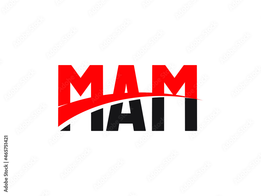 MAM Letter Initial Logo Design Vector Illustration