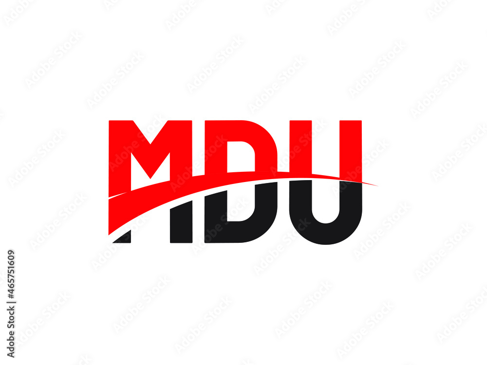 MDU Letter Initial Logo Design Vector Illustration MDU Letter Initial Logo Design Vector Illustration