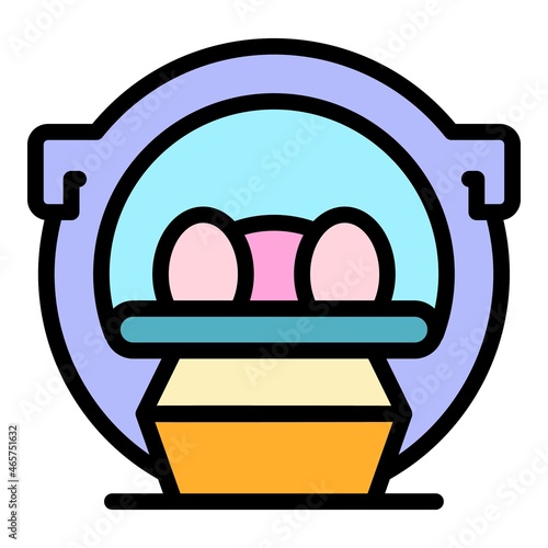 Medical tomograph icon. Outline medical tomograph vector icon color flat isolated