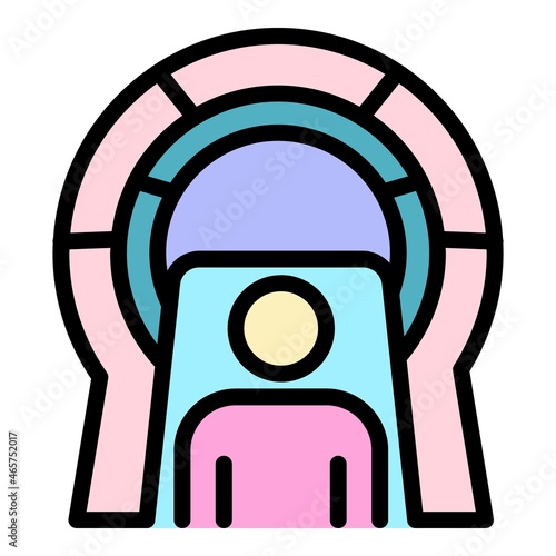 Medical examination icon. Outline medical examination vector icon color flat isolated