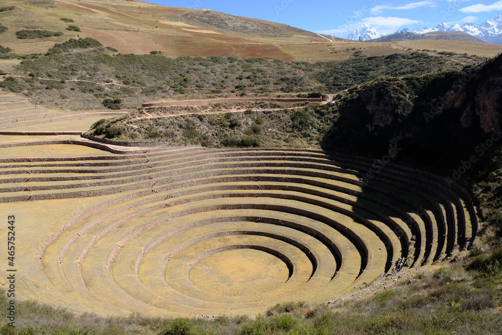 Peru Moray - Inca archaeological site with concentric terraces