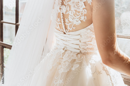 bride holding a beautiful wedding bouquet