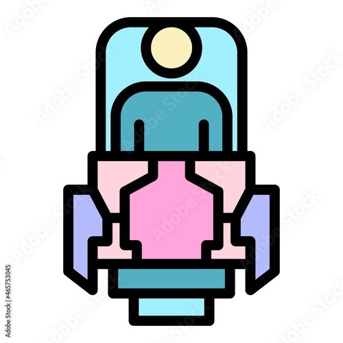 Tomograph icon. Outline tomograph vector icon color flat isolated