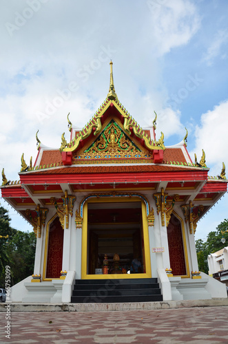 City Pillar Shrine of Kanchanaburi city for thai people and foreign travelers visit travel and respect praying deity angel to protect and bring good luck on November 2, 2014 in Kanchanaburi, Thailand © tuayai