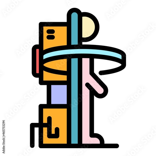 Body diagnostics equipment icon. Outline body diagnostics equipment vector icon color flat isolated