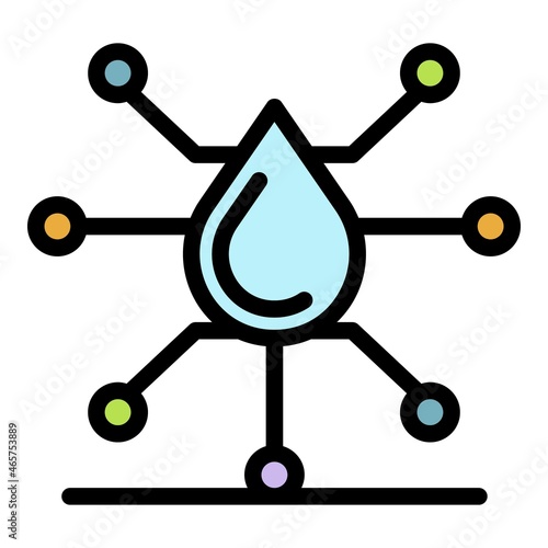 Blood diagnostics icon. Outline blood diagnostics vector icon color flat isolated