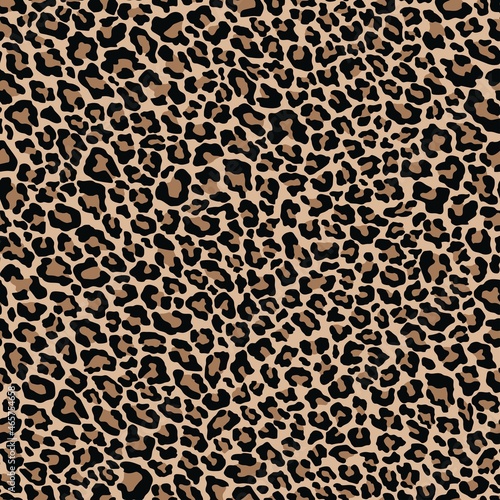 Leopard vector pattern seamless yellow background, trendy modern design for print clothes, fabric.		