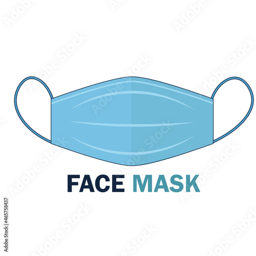 Medical mask antiviral illustration with the inscription