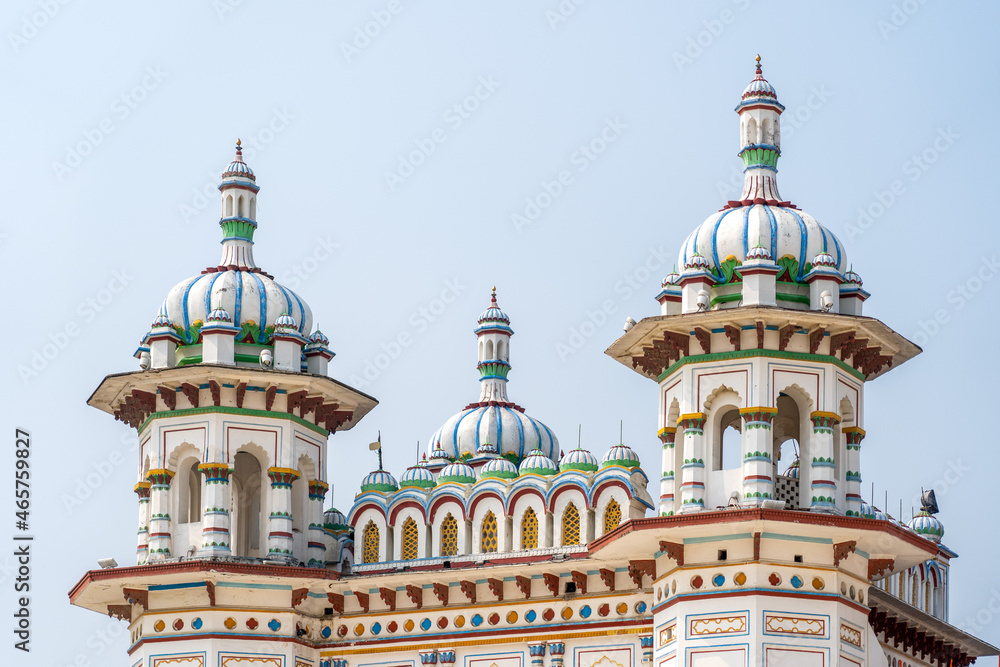 Janaki Mandir Hindu Temple Colorful Domes