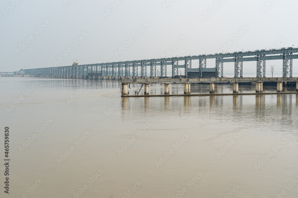 Koshi River Barrage in Nepal