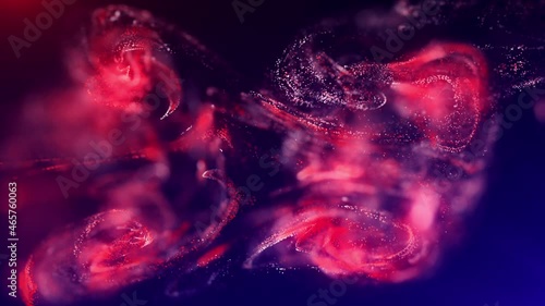 Flight of fluids of red and white colors