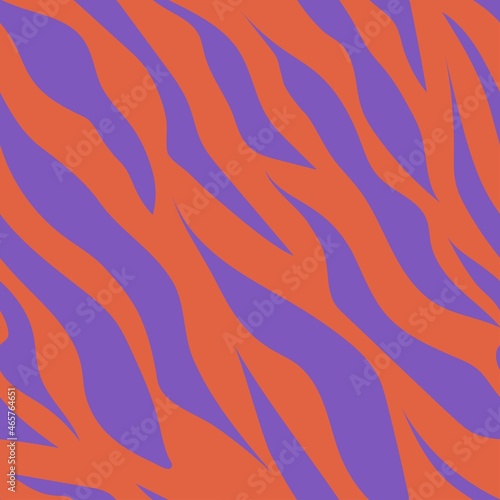 purple and orange stripes abstraction. seamless zebra print. for clothes or printing 