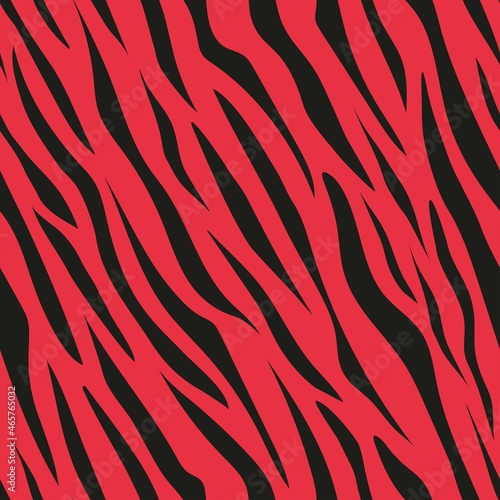 red zebra color seamless pattern print. vector print for clothes or print