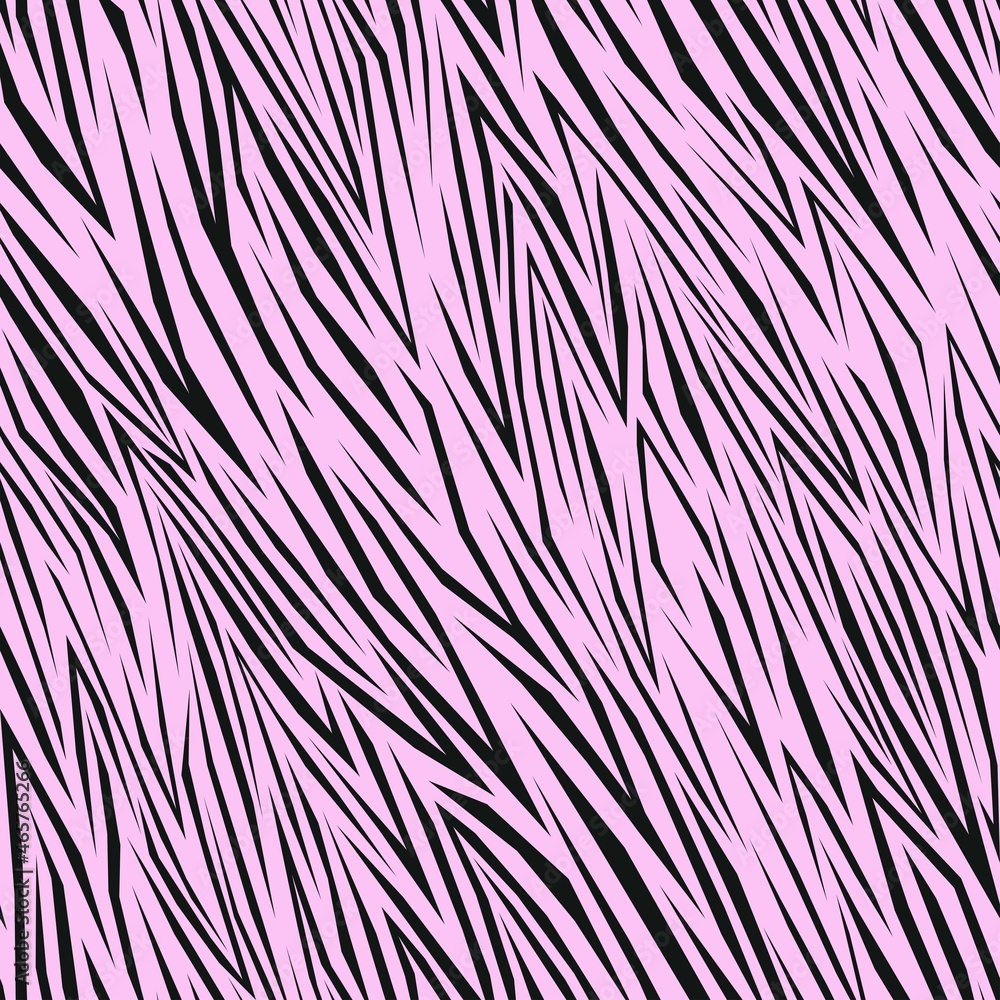 Fototapeta premium pink zebra stripes seamless pattern print. vector print for clothes or print