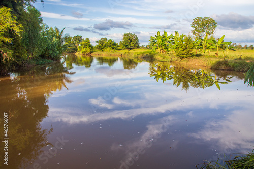 beautiful landscape and nature of Sisaket in the northeast of Thailand photo