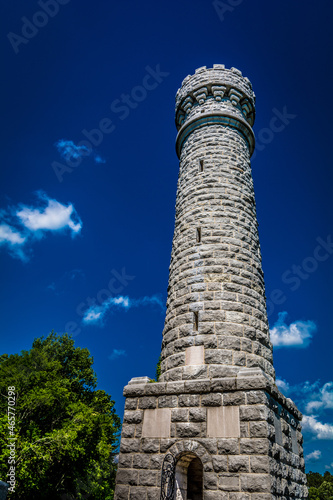 Fotografering Historical Wilder tower located in Chickamauga Battlefield in Chickamauga, Tenne