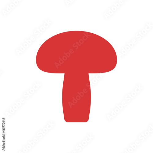 Mushroom vector icon. Red symbol