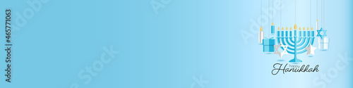 Happy Hanukkah banner.