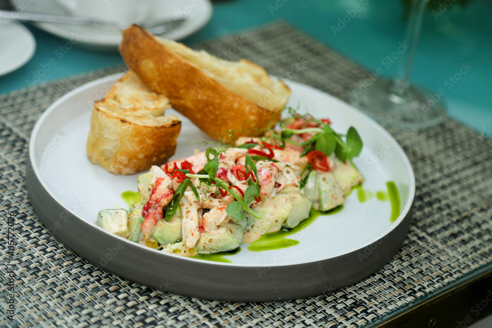 Lobster or shrimp appetizer with avocado Lobster or shrimp appetizer with avocado