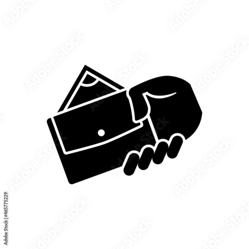 pickpocket, stealing money, or financial theft vector icon