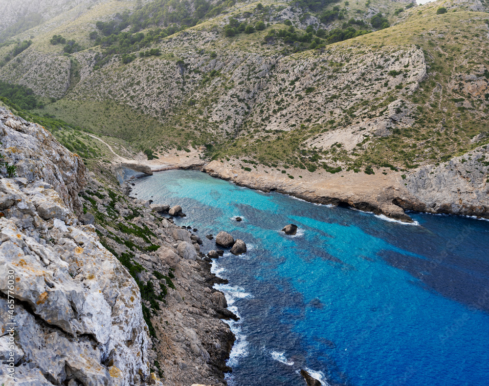 view of the coast of island Mallorca