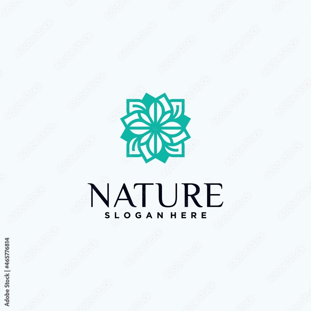 Set of modern natural and organic product logo templates, logo and emblem design in trendy linear nature style floral and natural cosmetic concept and Set of modern natural and organic product logo templates, logo and emblem design in trendy linear nature style floral and natural cosmetic concept and