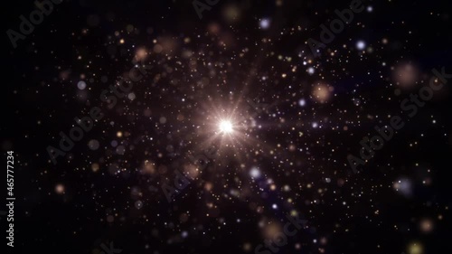 Wallpaper Mural A bright sparkling star glows surrounded by thousands of particles. Torontodigital.ca