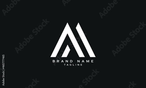 MA, AM, AA, Abstract initial monogram letter alphabet logo design photo