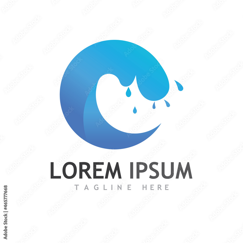 Water wave icon vector Water wave icon vector