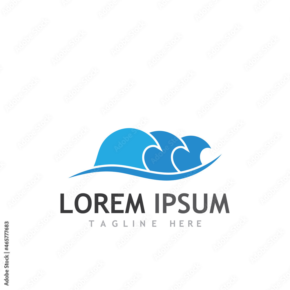 Water wave icon vector Water wave icon vector