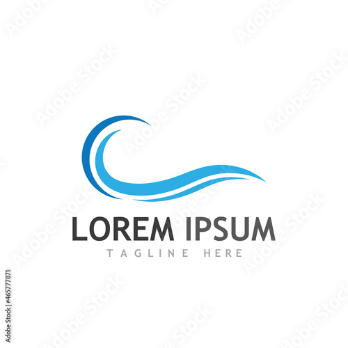 Water wave icon vector