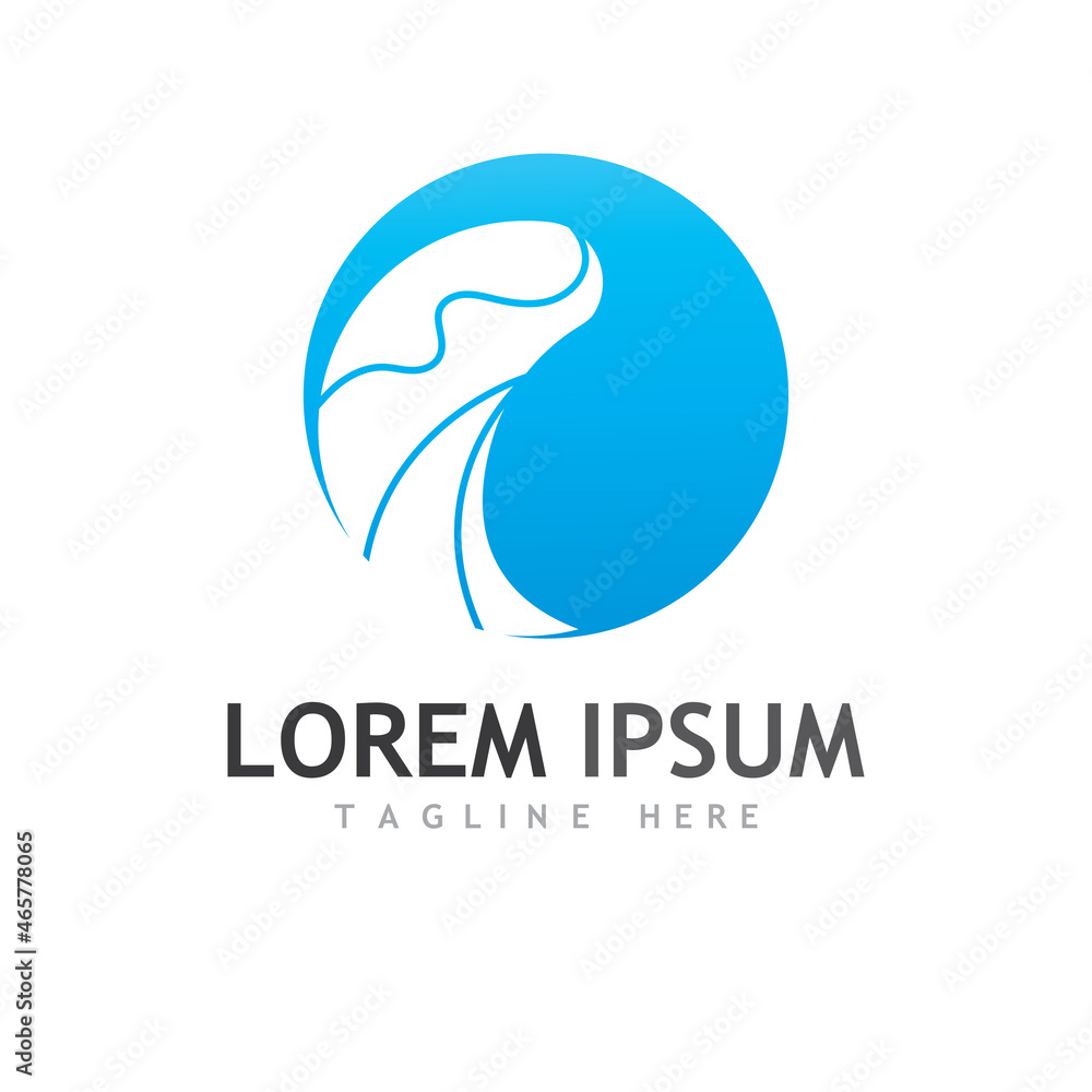 Obraz premium Water wave icon vector